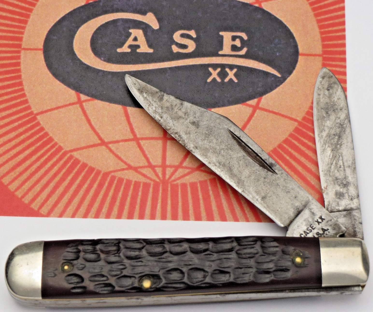 Vintage Case XX USA 7 Dot 1973 6214 1/2 Jack Knife - Delrin Handles - Solid Used