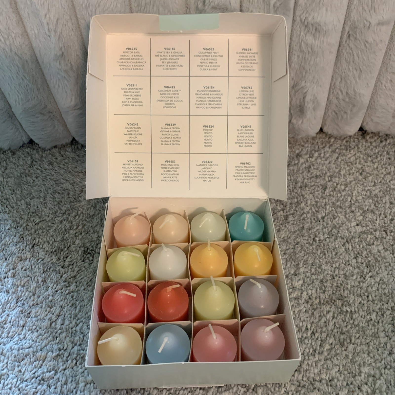 16 Votive Partylite Sampler In Box Cs0208 New Old Stock