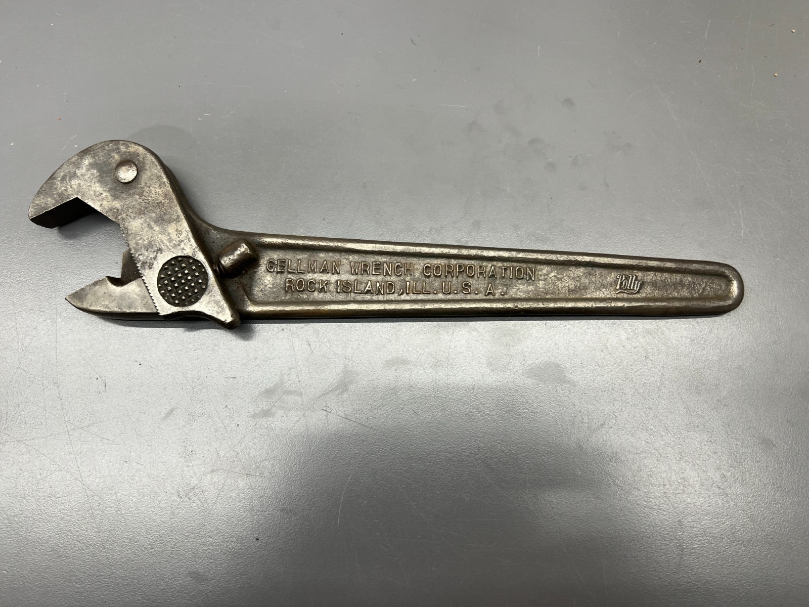 (S) VINTAGE GELLMAN ADJUSTABLE WRENCH 12