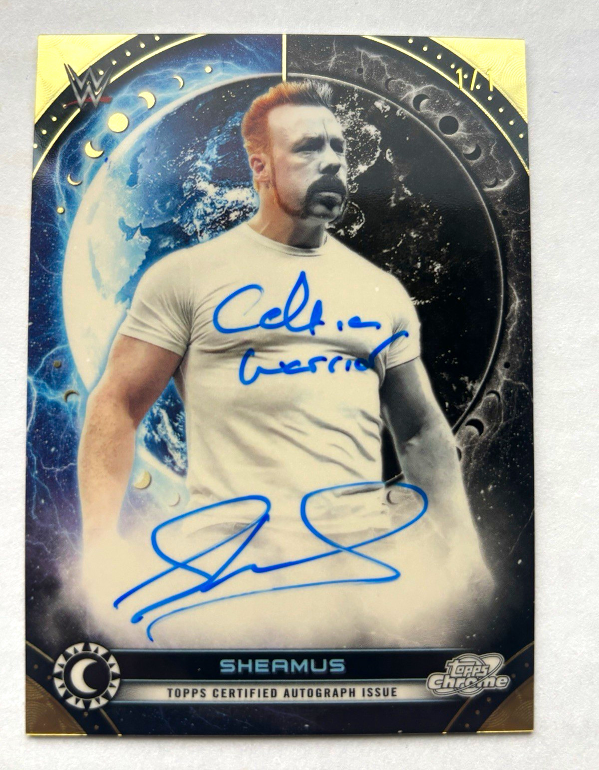 Topps 2026 Cosmic Chrome WWE Sheamus Equinox Auto Superfractor EA-SMS 1/1