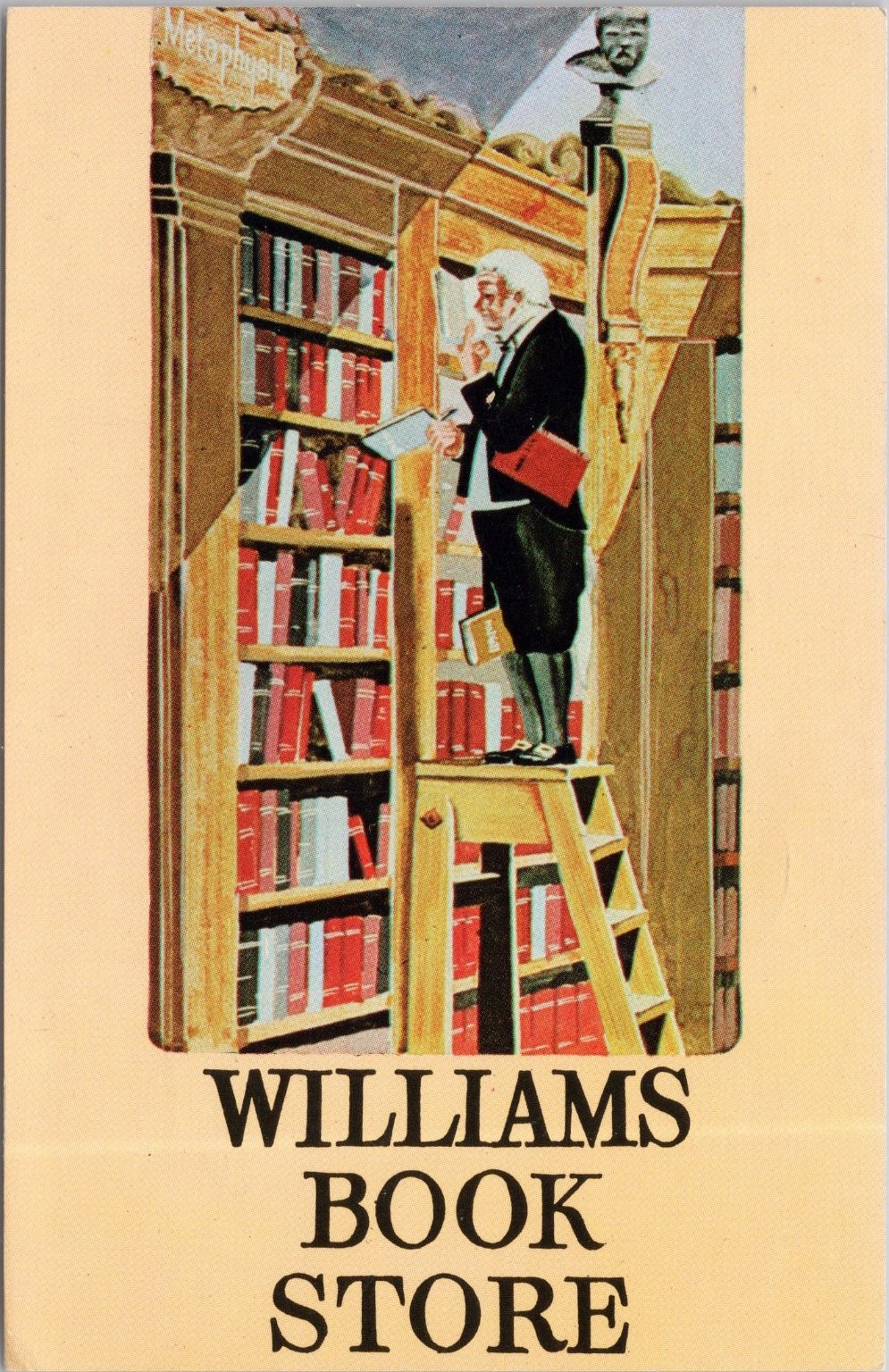 Lusterchrome Postcard Williams Book Store Boston MA 1964 Tichnor Bros Lusterchrome Postcard Williams Book Store Boston MA 1964 Tichnor Bros