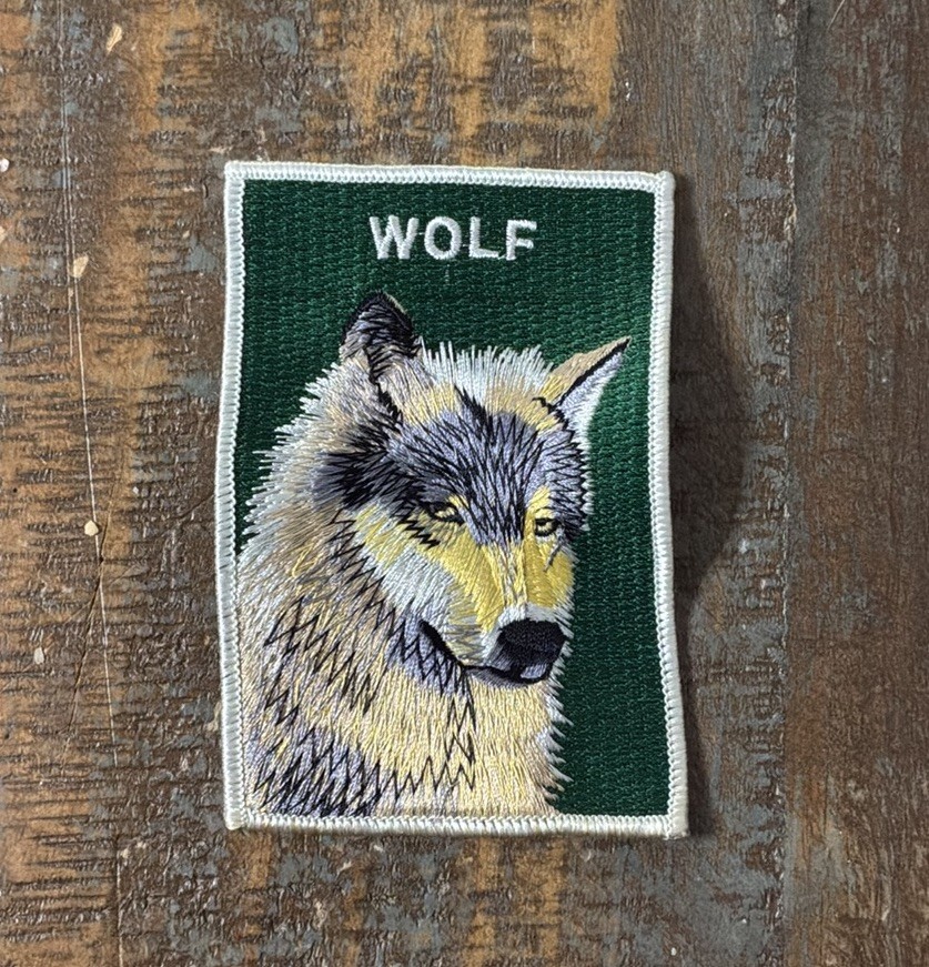 Vintage WOLF Animal Wildlife Wolves Sew-On Patch NOS 1970s