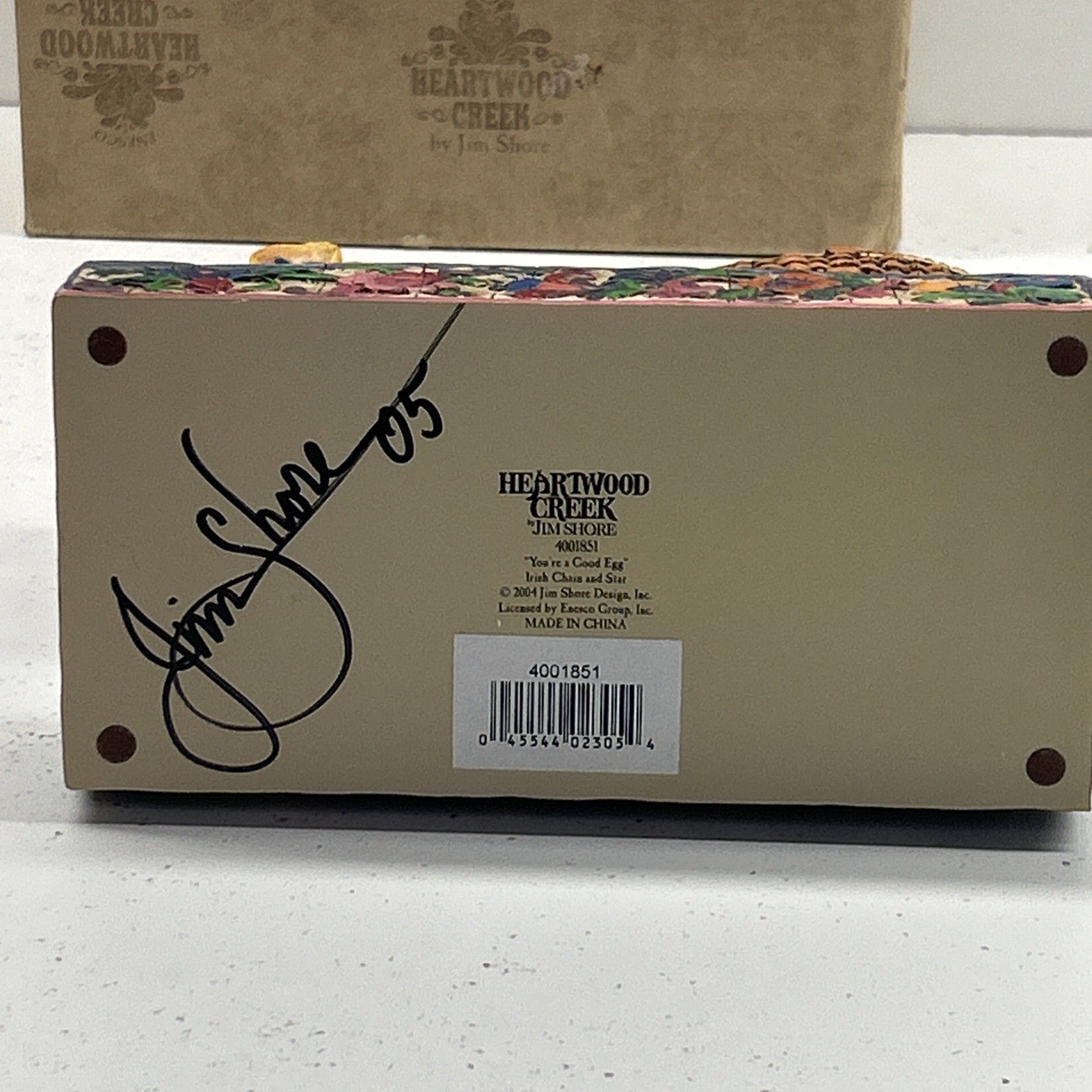 VTG 2005 SIGNED BY Jim Shore YOU\'RE A GOOD EGG 4001851 MINT Condition With Box