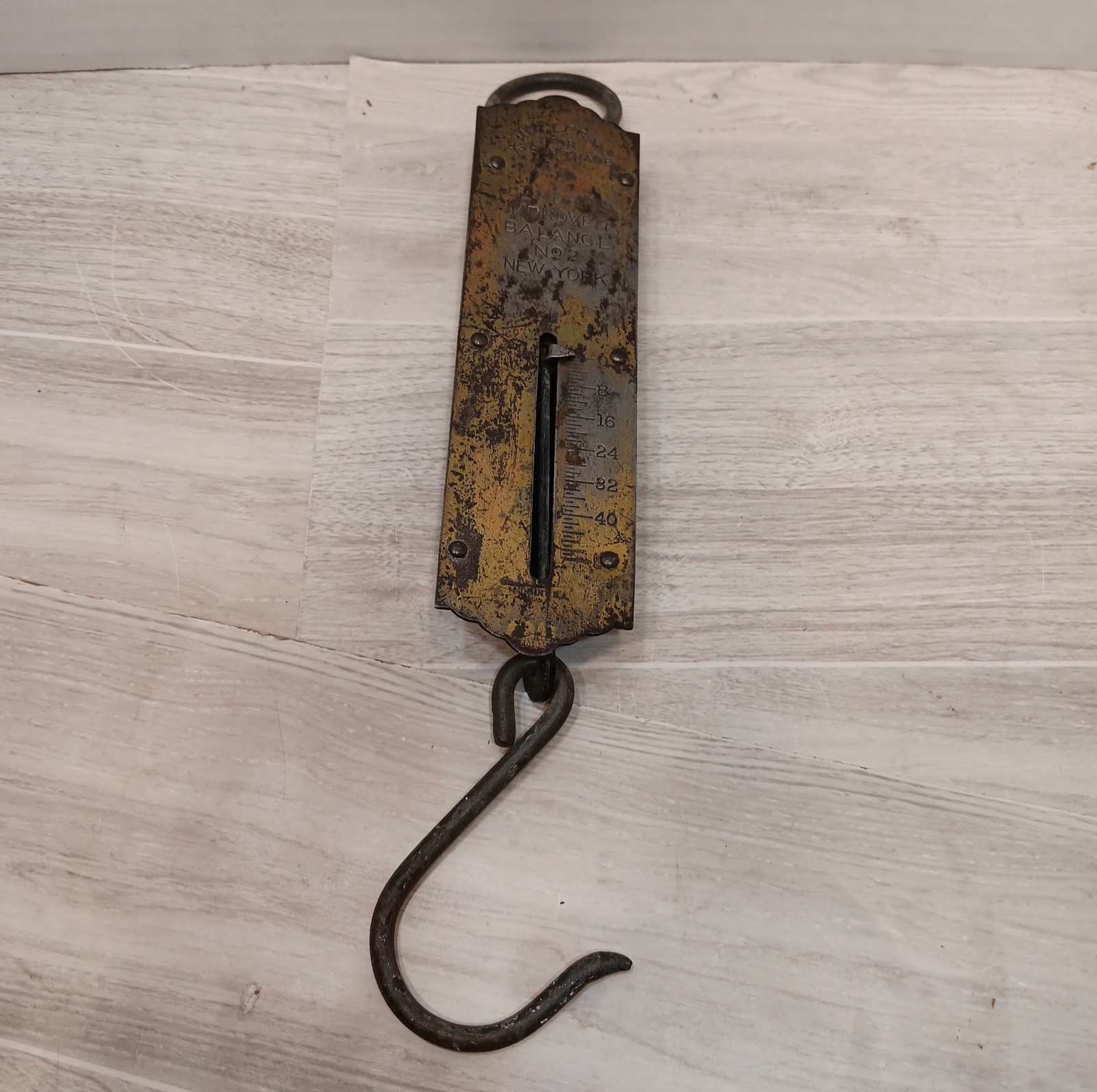 Vintage Landers Improved Spring Balance Scale 0–50 lbs | Antique Hanging Scale Vintage Landers Improved Spring Balance Scale 0–50 lbs | Antique Hanging Scale