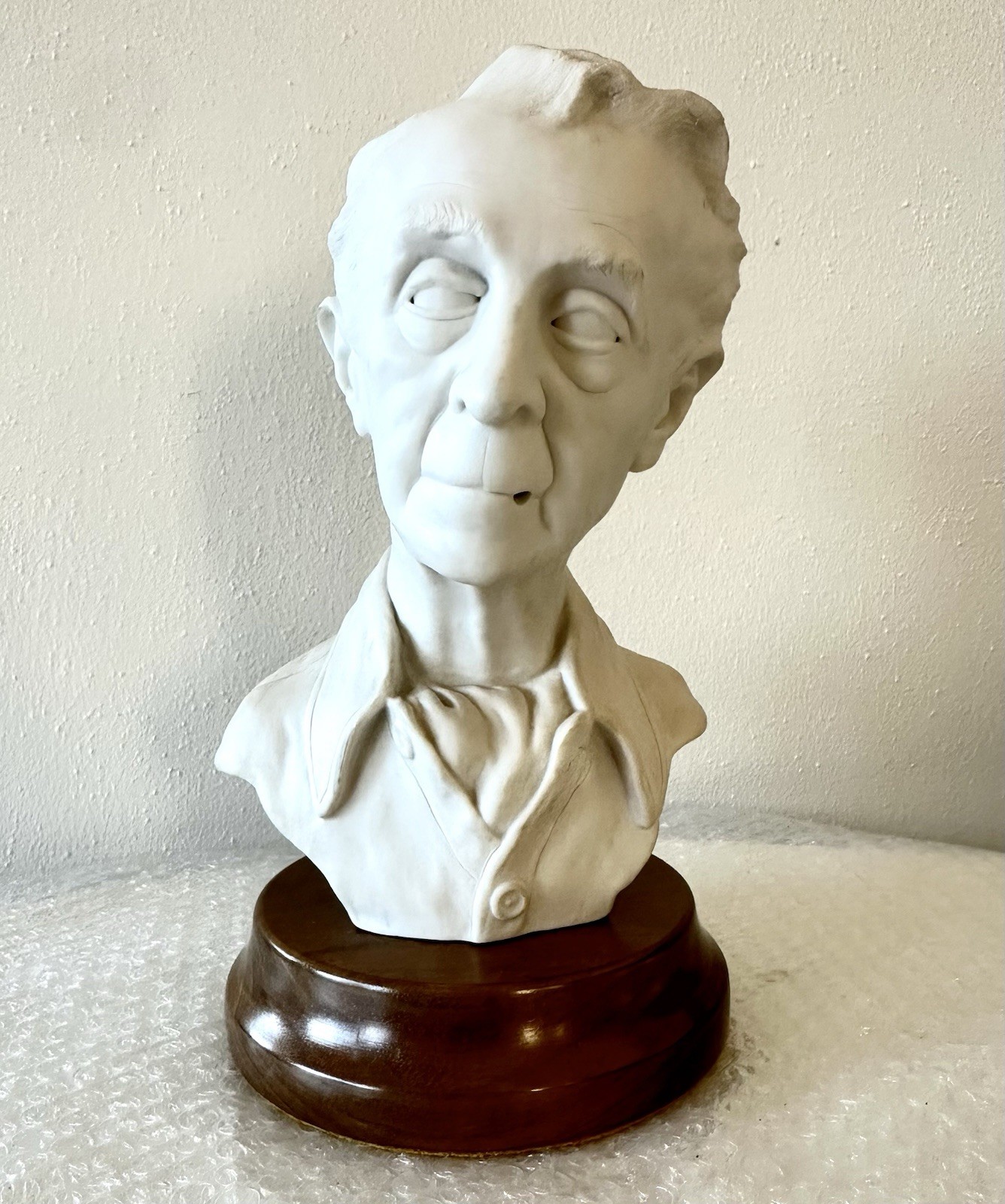 NORMAN ROCKWELL Bust Porcelain Bust Artist EDWARD J. ROHN Vintage 1979 NUMBERED