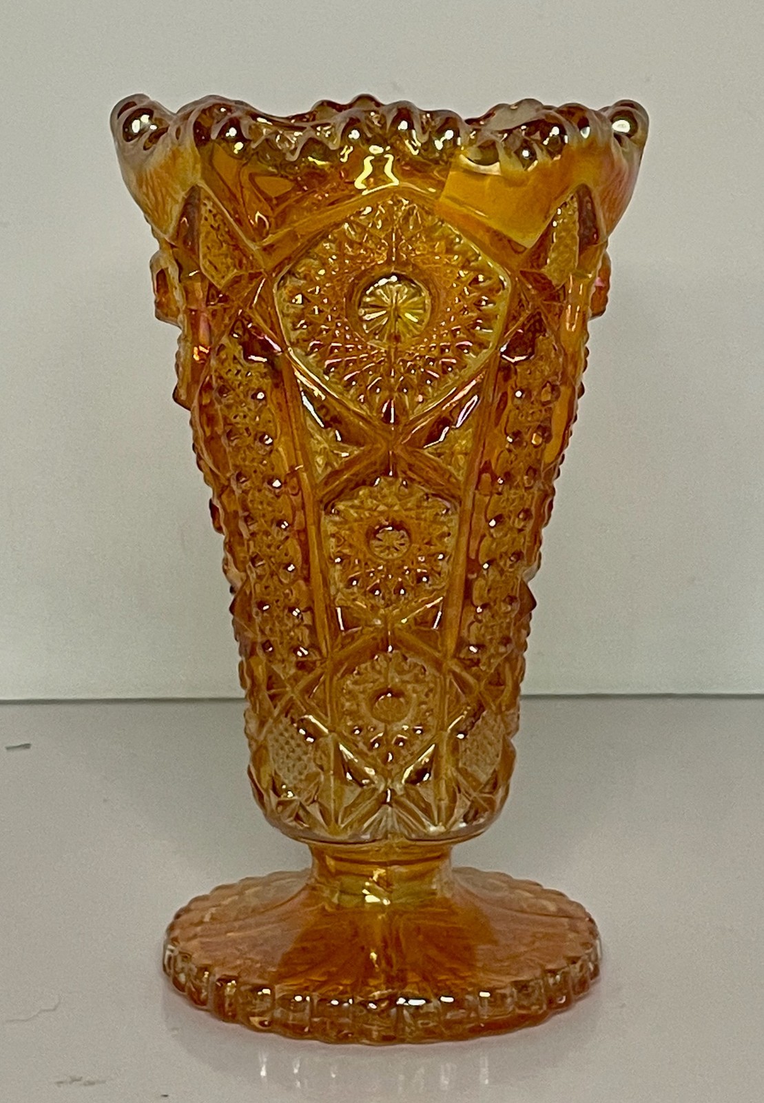 Imperial Carnival Glass Marigold Vase Line #536 Circa 1929