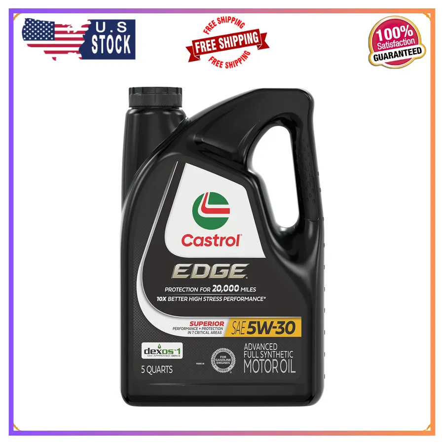 Castrol EDGE 5W-30 Advanced Full Synthetic Motor Oil, 5 Quarts Castrol EDGE 5W-30 Advanced Full Synthetic Motor Oil, 5 Quarts