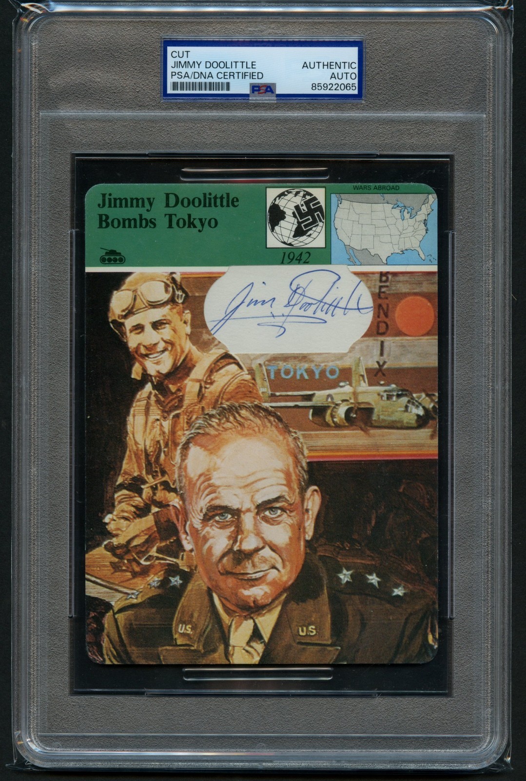 Jimmy Doolittle signed autograph 5x6.5 WWII Story of America Custom Cut Card PSA Jimmy Doolittle signed autograph 5x6.5 WWII Story of America Custom Cut Card PSA