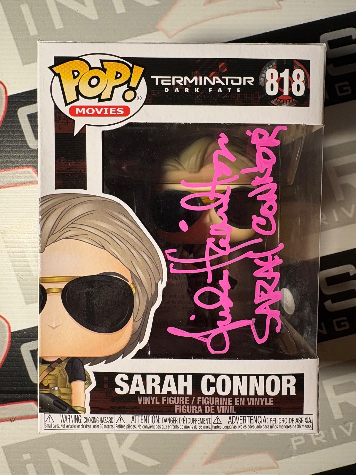 Linda Hamilton Autograph Signed Sarah Connor Funko Pop ACOA - Terminator