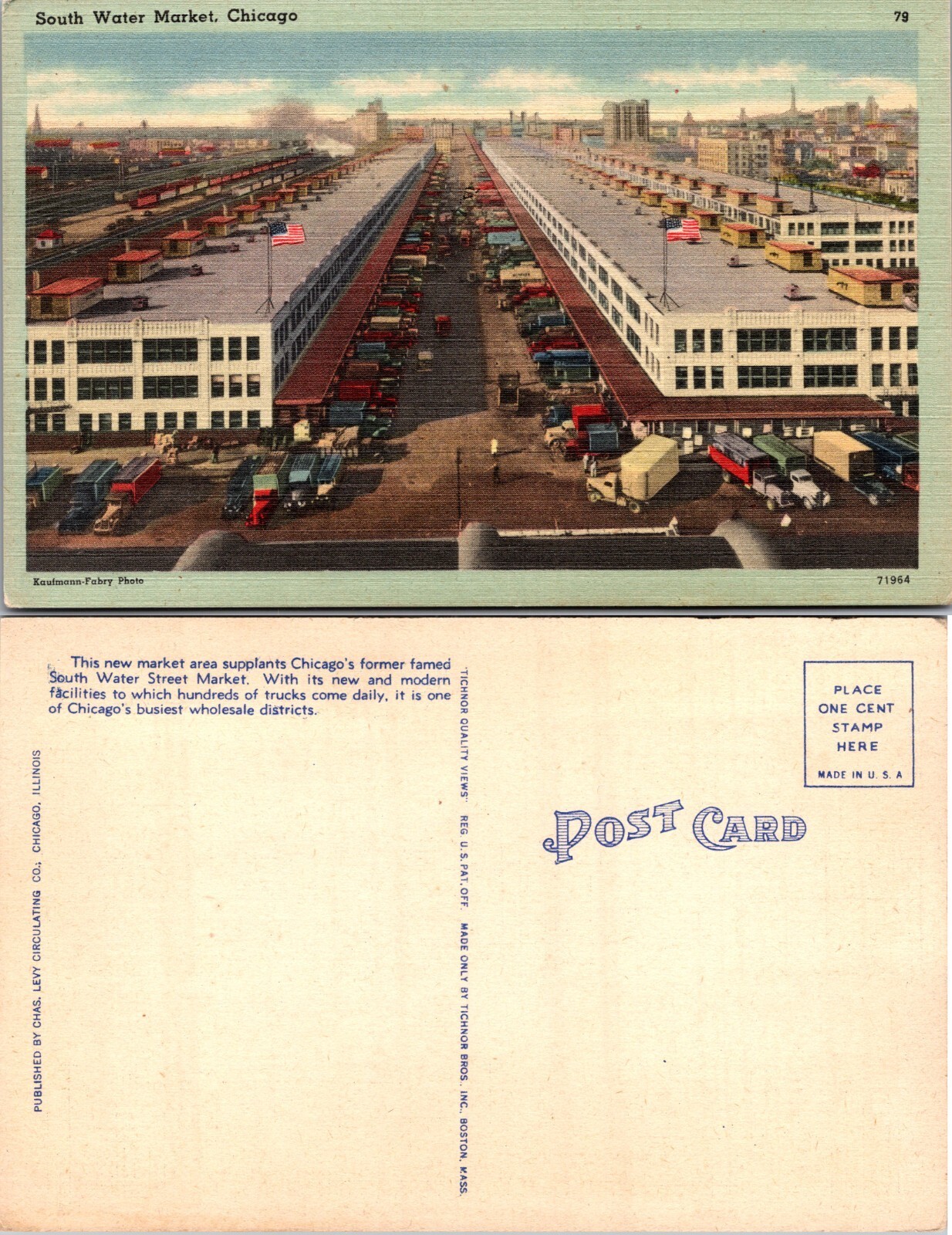 South Water Market Wholesale District Chicago Illinois IL Postcard