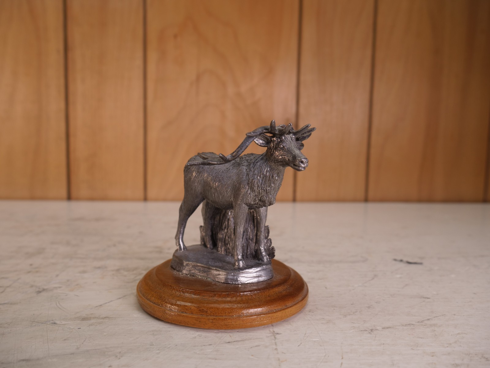 Rare Michael Ricker Signed Pewter Deer Elk Moose 1996