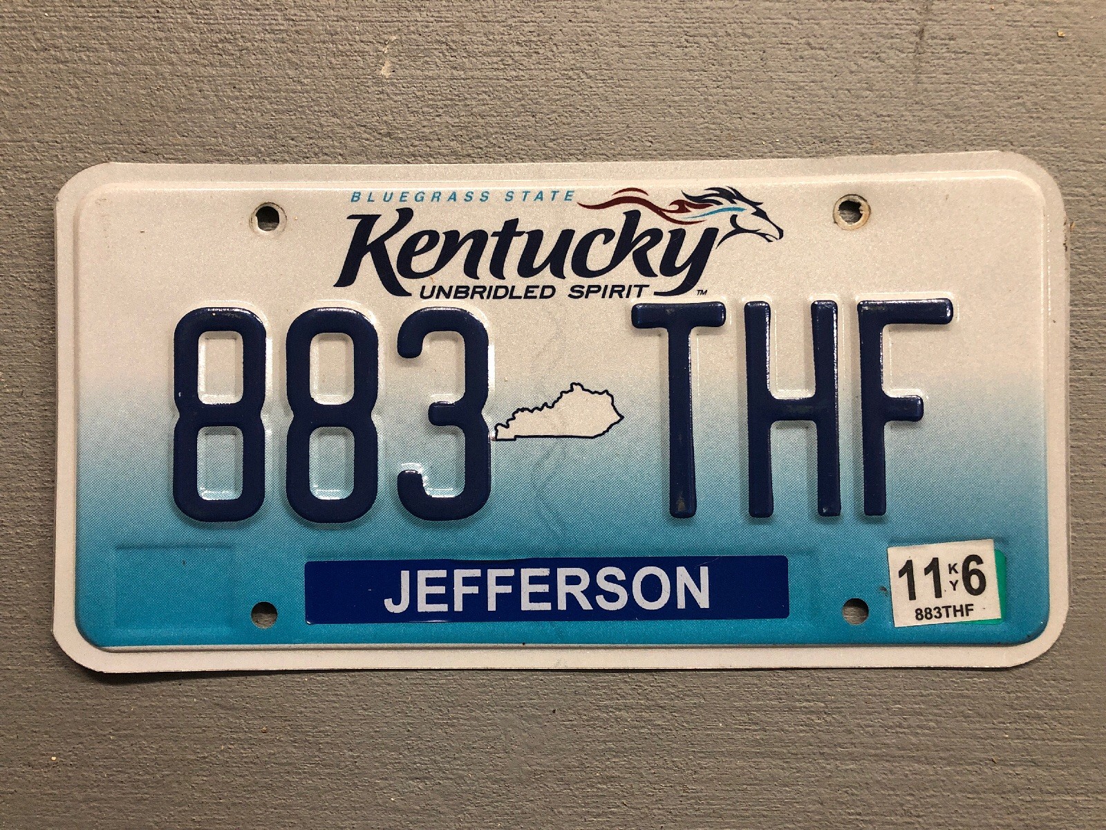 KENTUCKY LICENSE PLATE UNBRIDLED SPIRIT/BLUEGRASS RANDOM LETTERS/NUMBERS ON SALE KENTUCKY LICENSE PLATE UNBRIDLED SPIRIT/BLUEGRASS RANDOM LETTERS/NUMBERS ON SALE