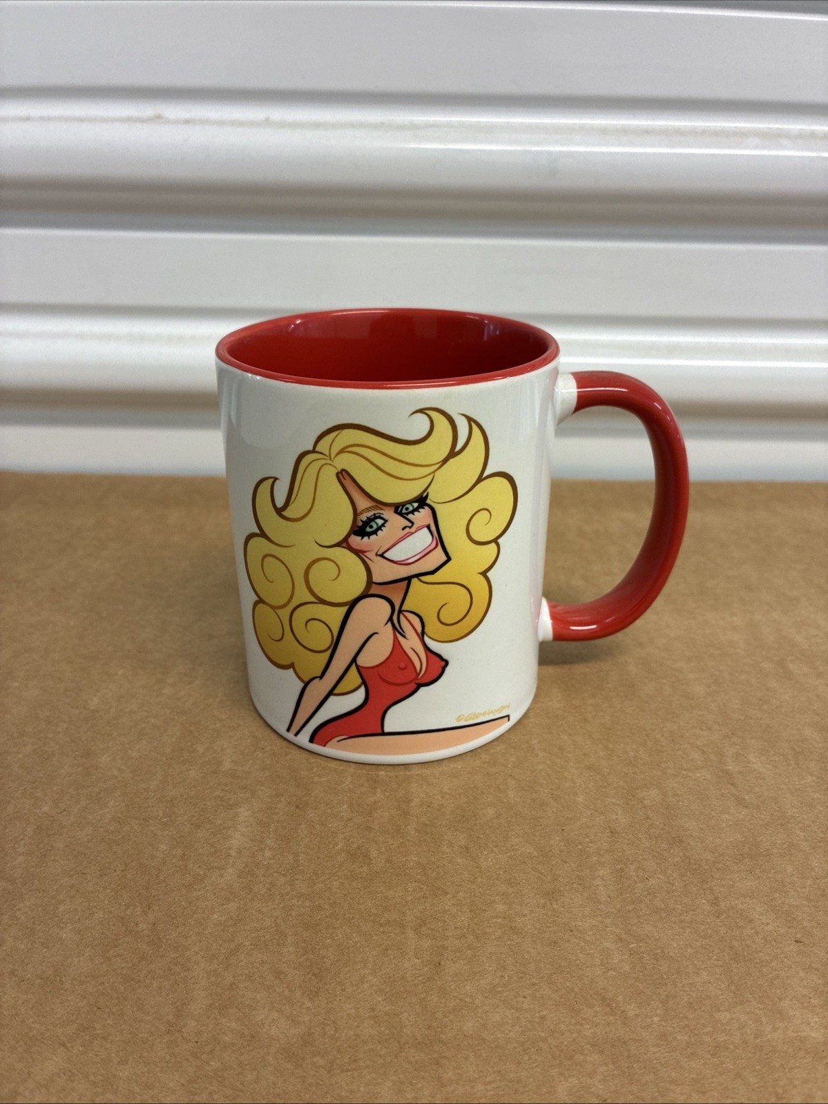 Glen Hanson Cartoonish Charlies Angels Farrah Fawcett Ceramic Mug Coffee Mug