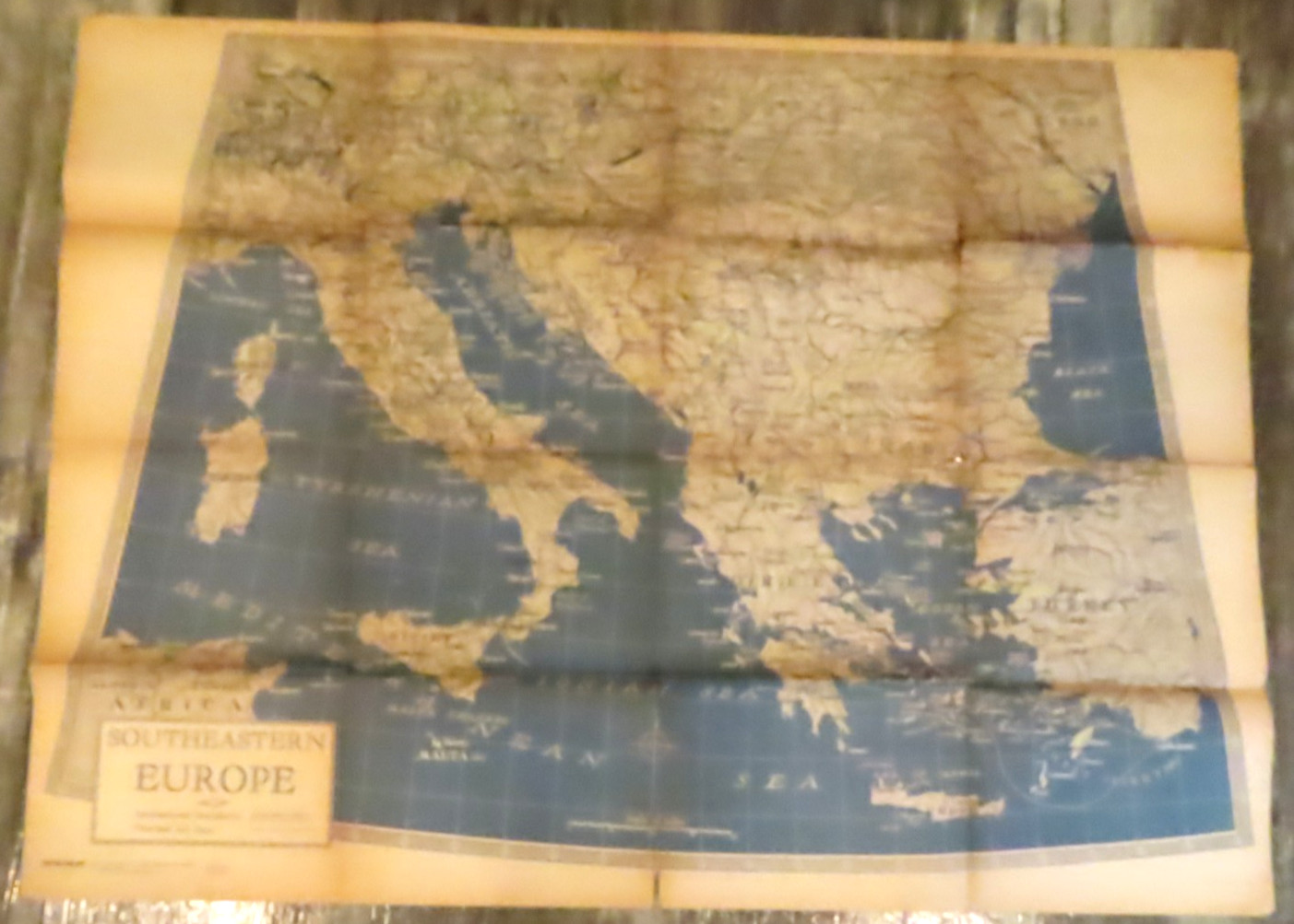 Vintage Southeastern Europe 1944 News Map Navy Distribution by Educational Serv Vintage Southeastern Europe 1944 News Map Navy Distribution by Educational Serv