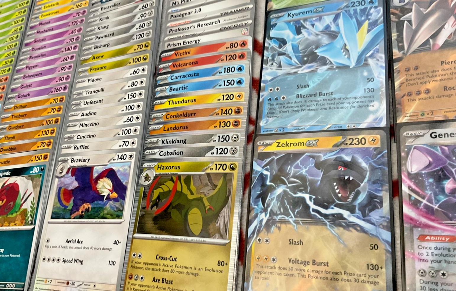 Pokemon TCG SV BLACK BOLT Base Set 86 Cards Complete Holo/UC/C & EX