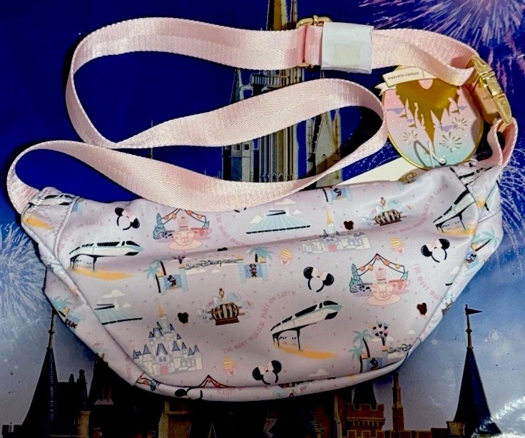 Disney Parks 2025 WDW Fanny Pack Stoney Clover Lane Monorail Magic Kingdom New
