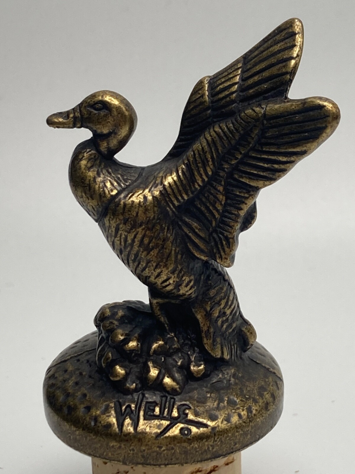 Jack Daniels 2014 DUCKS UNLIMITED Limitd Edition Wells Bottle Cork Brass Stopper