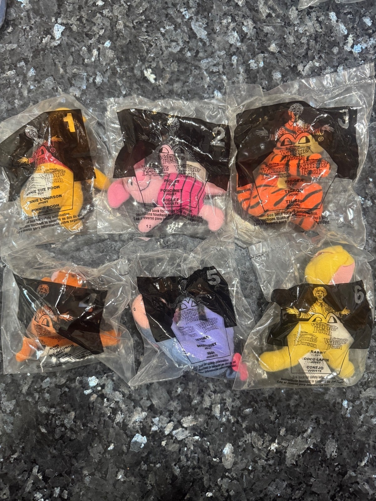 2002 McDonald\'s The Many Adventures Of Winnie the Pooh Toys