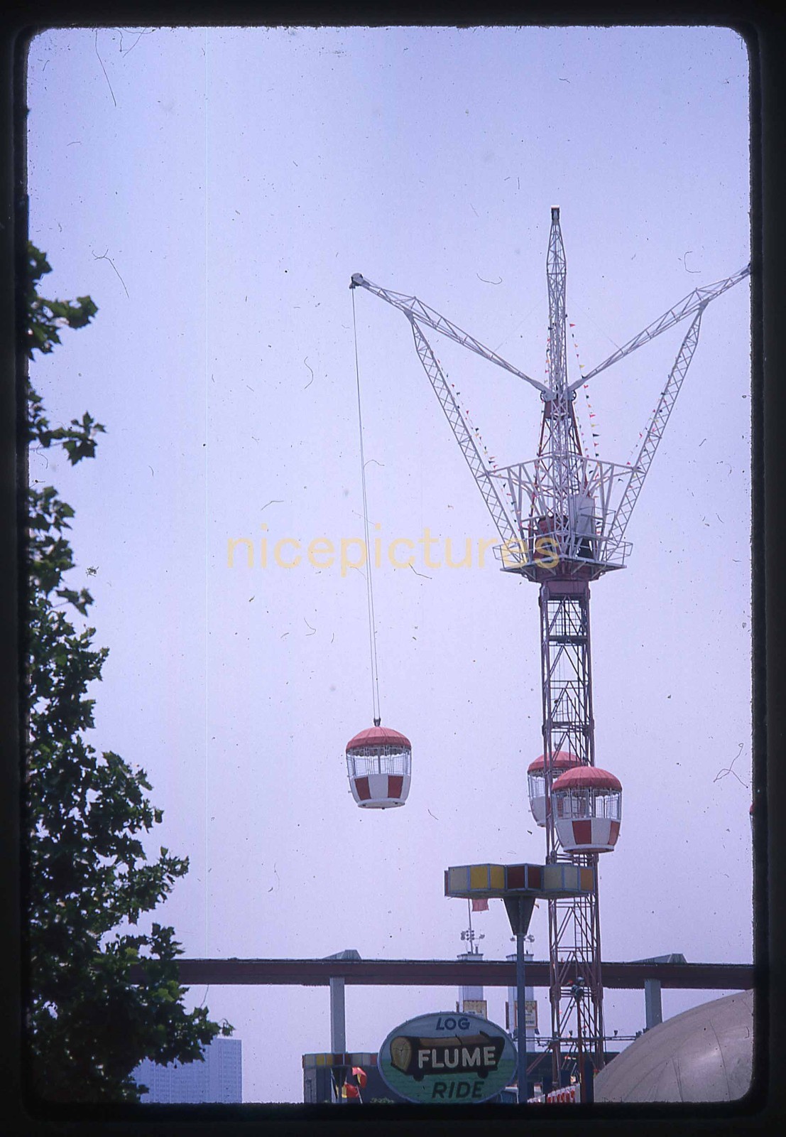 Original slide 1964 - 1965 New York Worlds Fair Amusement   Aerial Tower Ride