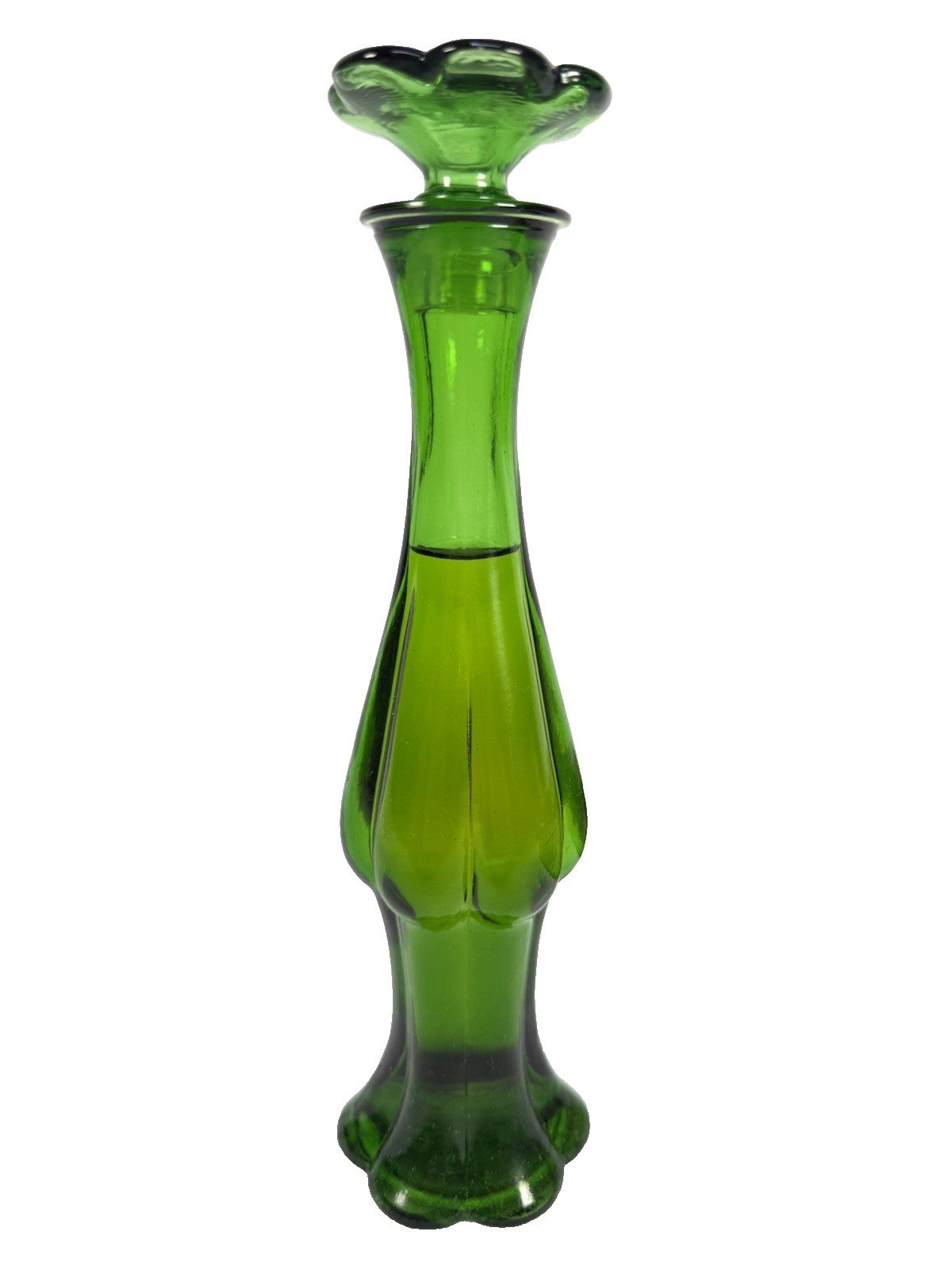 1971 Avon Emerald Bud Vase Unforgettable Cologne 3oz Bottle w/ Box 3/4 Full VTG