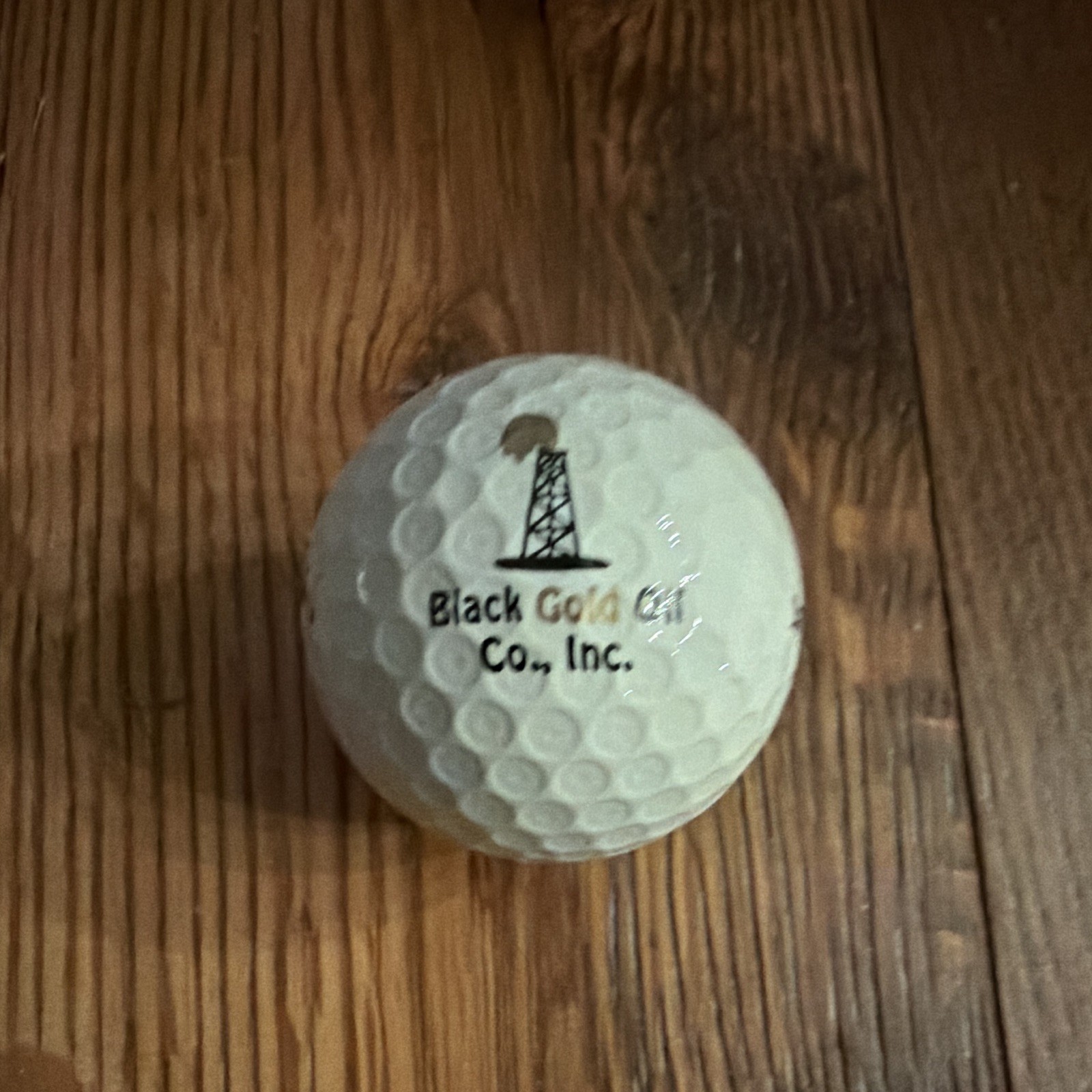 Vintage Black Gold Oil Co. Inc. Bridgestone Golf Ball Oilfield Advertising Promo