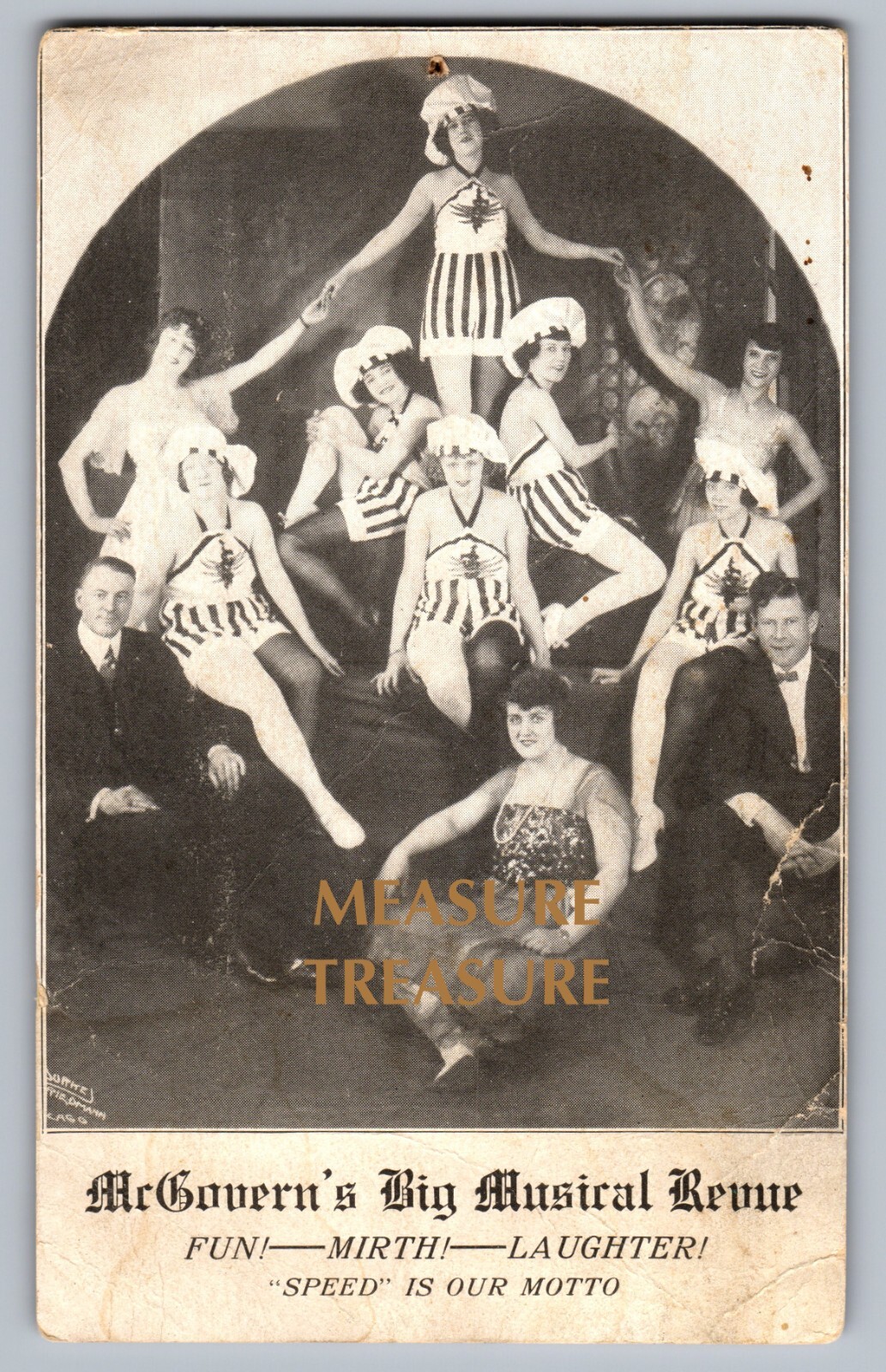 C.1910 CHICAGO, IL, LIBERTY INN, MCGOVERN\'S BIG MUSICAL REVUE SHOW Postcard P65