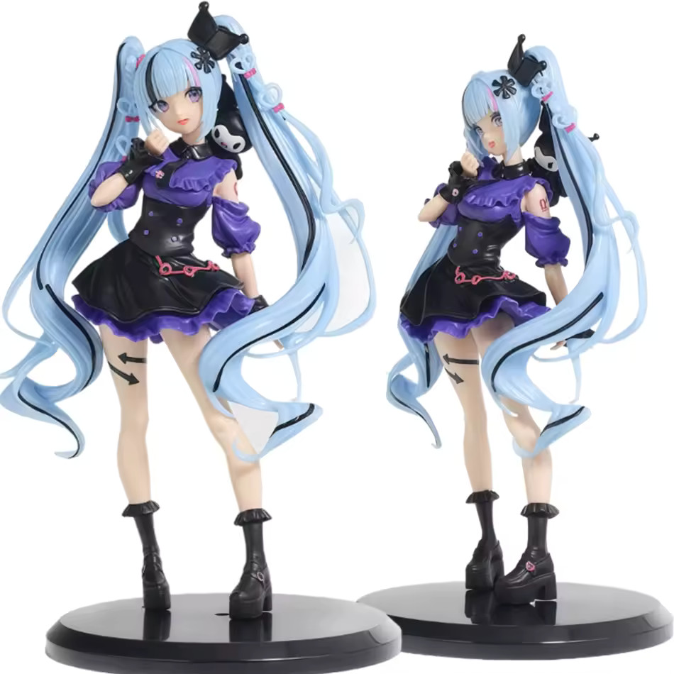 FuRyu Trio-Try-iT Hatsune Miku 19cm Snow Miku x Kuromi Figure Anime Figurine NEW