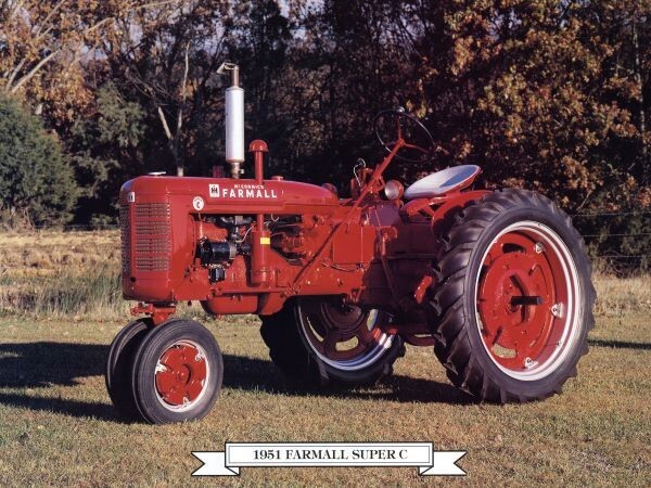 1951 IH Farmall Super C Tractor New Metal Sign: 12x16\