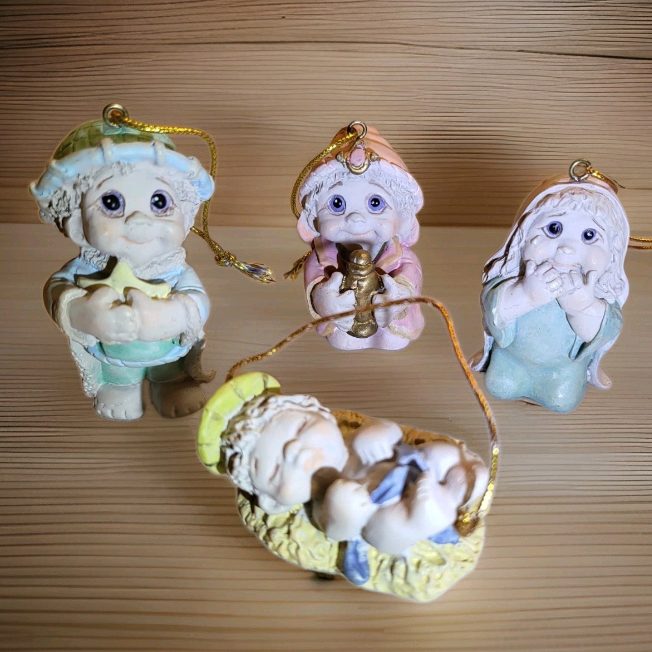Vtg Dreamsicles Set Giftco Nativity Ornaments Christmas Tree Ornament 2-2.5\