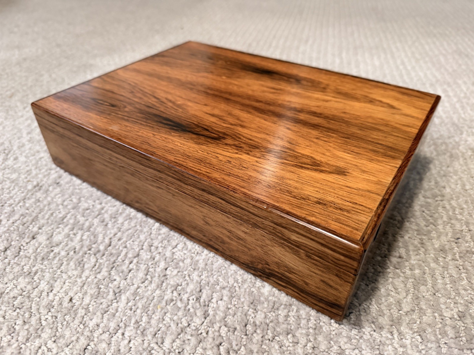 Vintage Large Rosewood Jewelry Box Handcrafted In Denmark By Alfred Klitgaard Vintage Large Rosewood Jewelry Box Handcrafted In Denmark By Alfred Klitgaard