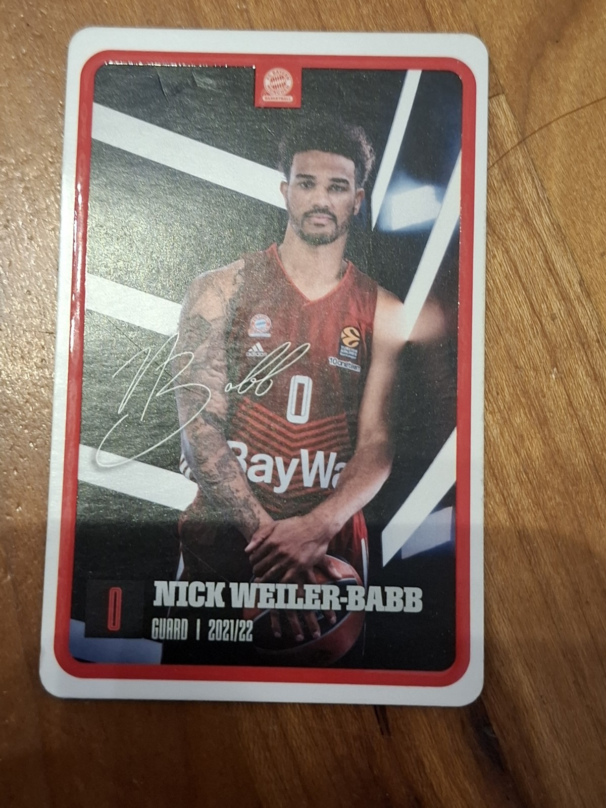 FC Bayern Nick Weiler Babb Guard 2021/22 Trading Card Signed