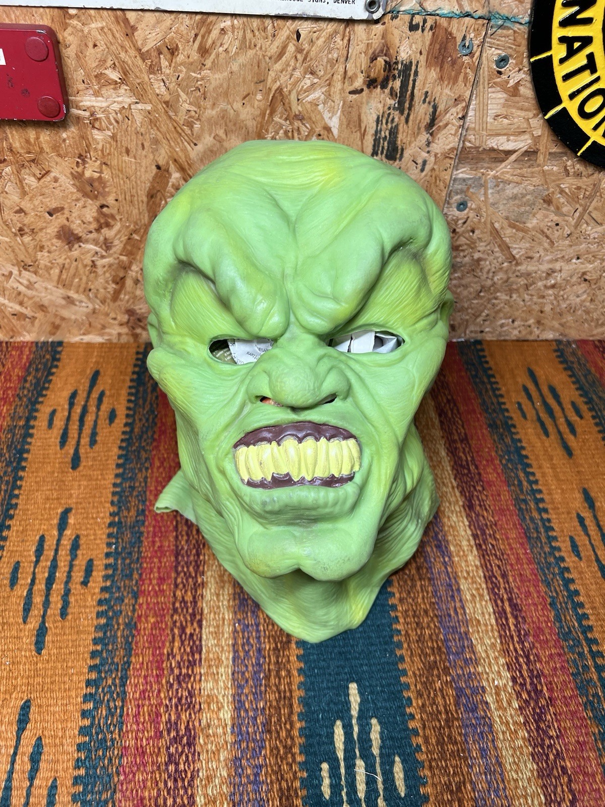 VTG Original Goosebumps The Haunted Latex Mask 90's w/ Goosebumps Logo