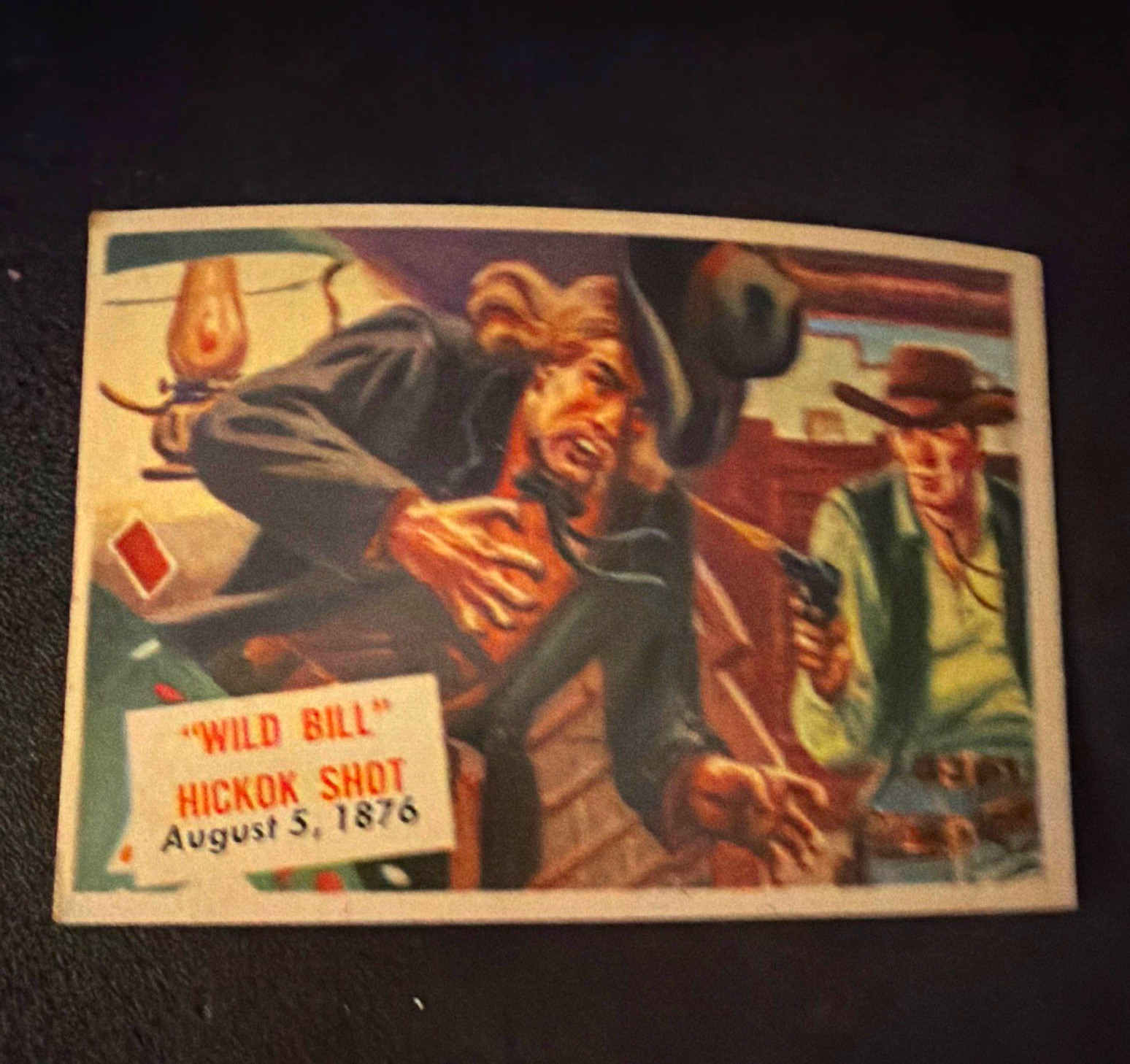 VTG Topps The Spokesman-Review 1954 #122 Wild Bill Hickok Shot Trading Card