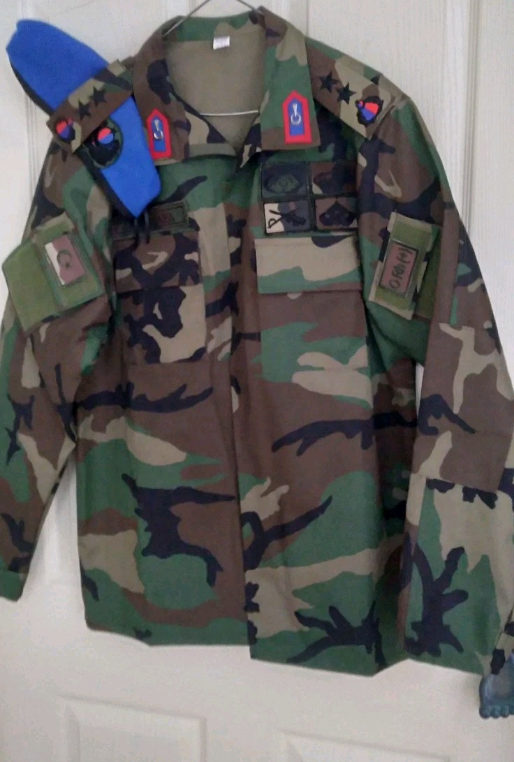 Turkish Army Gendermarie   rare vintage col camouflage uniform set XL camo bdu 2