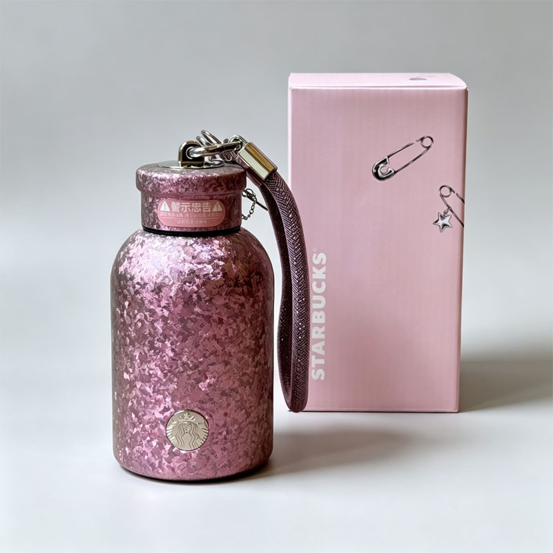 New Starbucks China 2026 Punk Ballet Style 12oz Titanium Cup Gift with Pendant