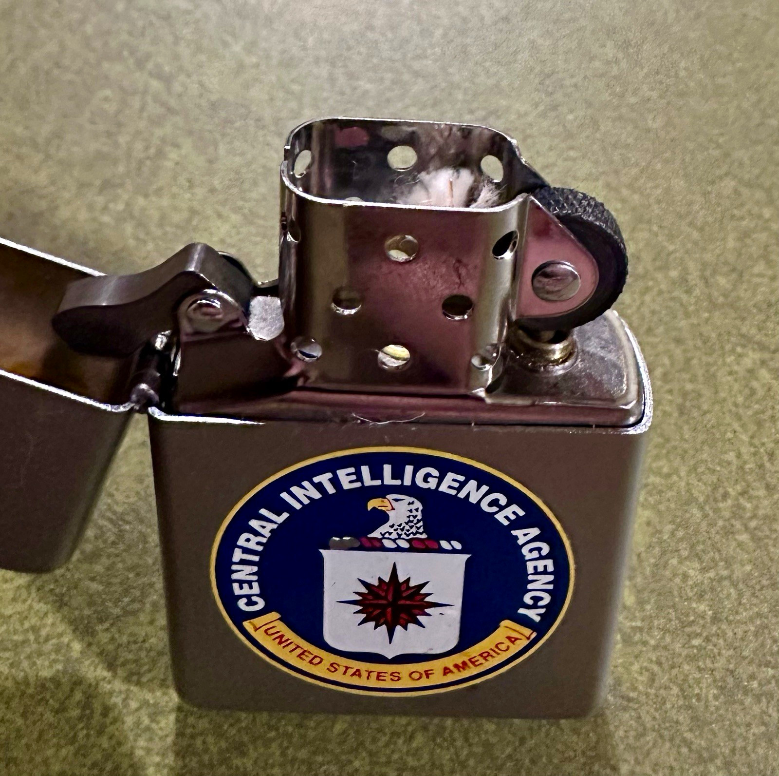 Authentic 2001 Zippo Central Intelligence Agency (CIA) Emblem Lighter
