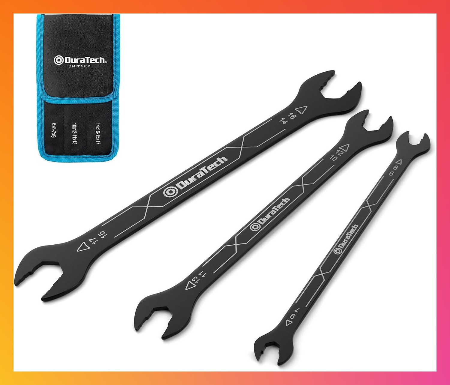 12 Sizes 3mm Ultra-Slim Open End Metric Thin Wrench Set For Tight Spaces Tools