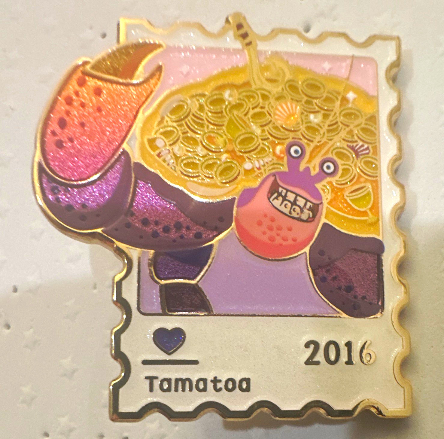 Disney Tamatoa Moana Glitter Pin Single 2016 Disney Franchise