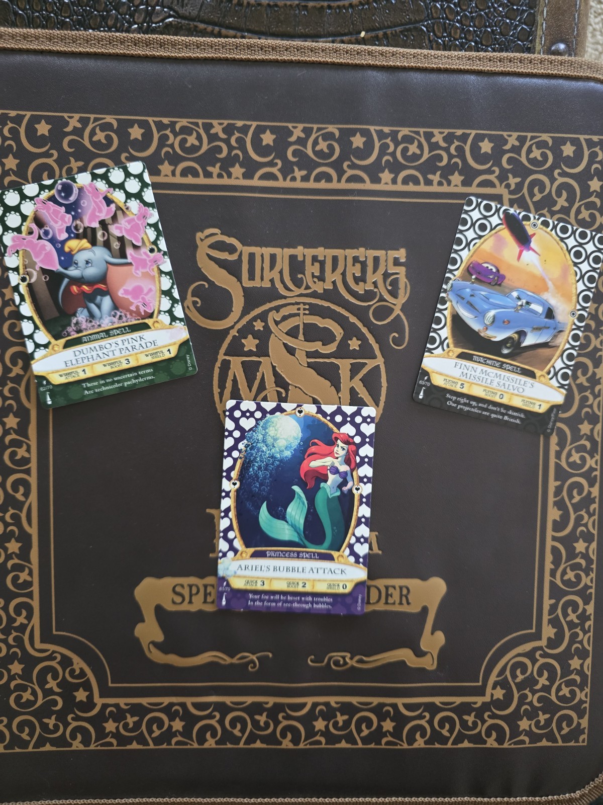 Disney Sorcerers of the Magic Kingdom Binder with RARE CARDS & 3 UNOPENED packs Disney Sorcerers of the Magic Kingdom Binder with RARE CARDS & 3 UNOPENED packs