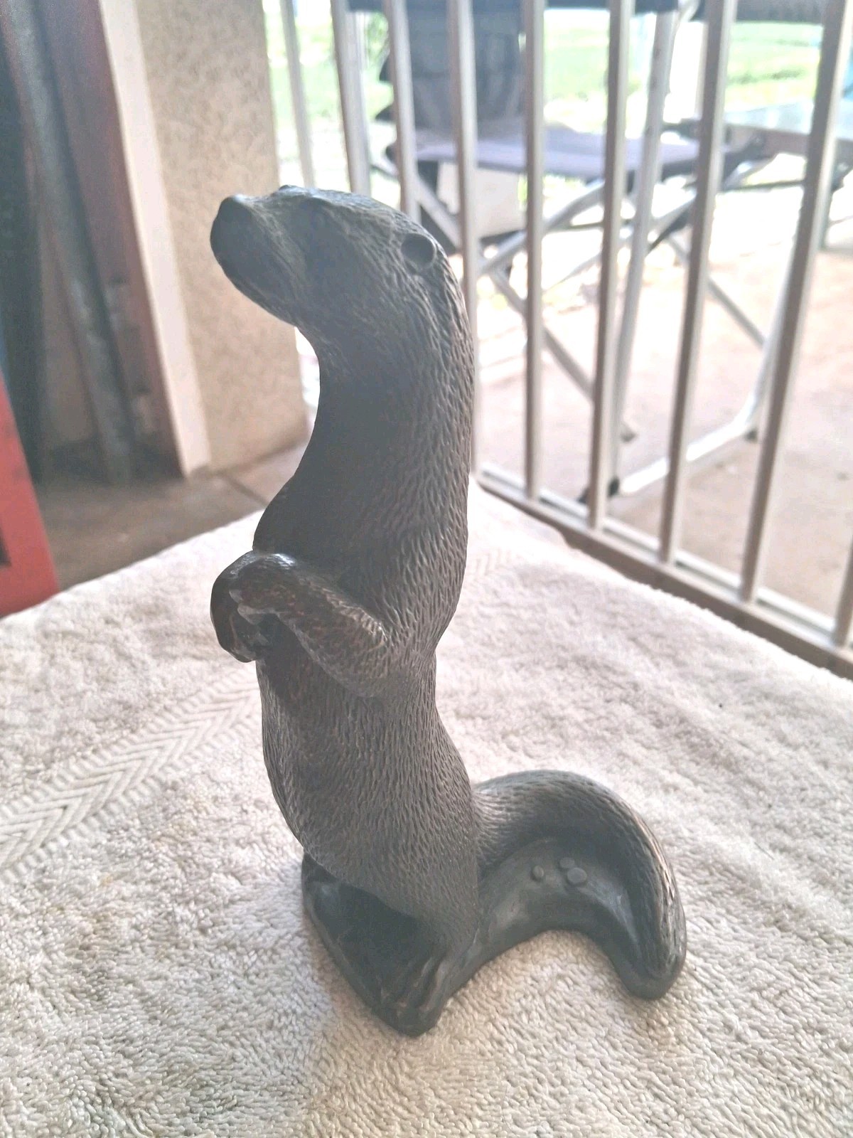 VTG Cold Cast Bronze Otter Figure 7