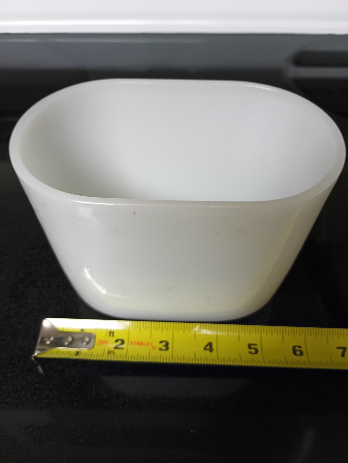 Vintage White Milk Glass Vase-Mate Oval Vase Planter Flower Pot