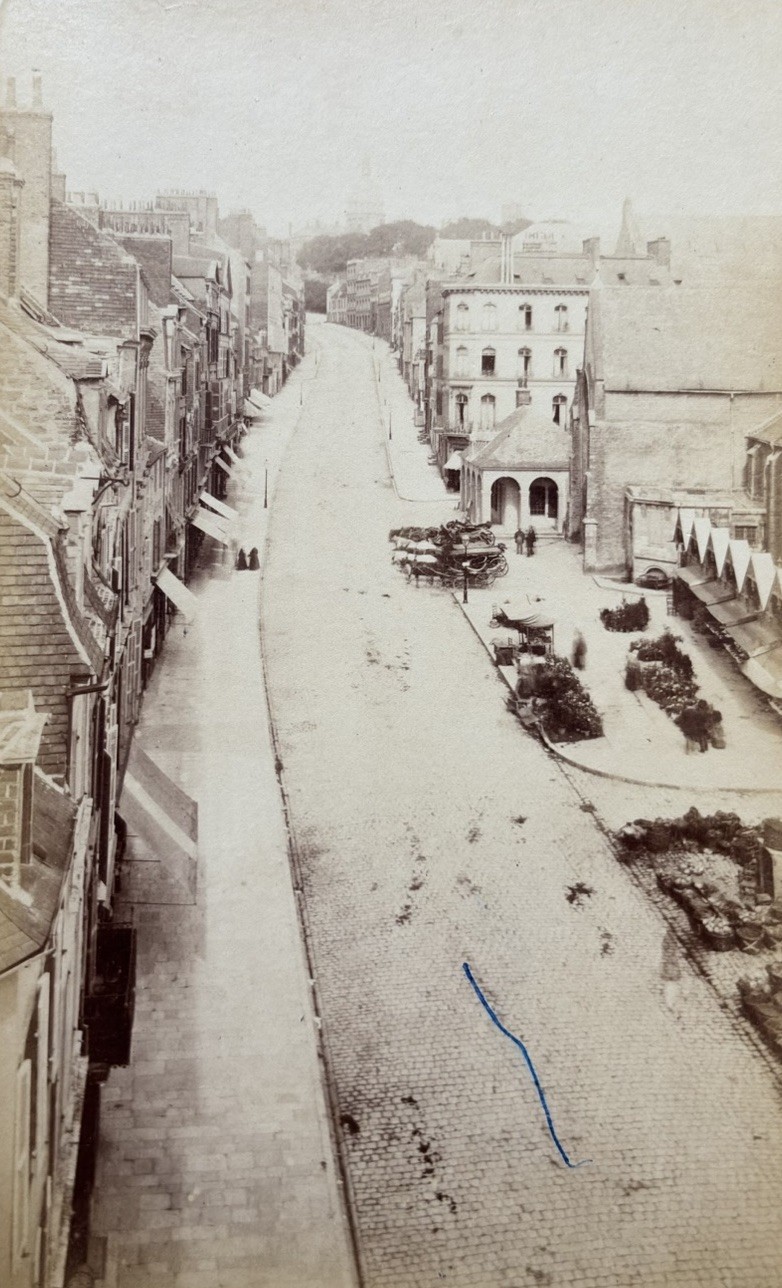 France, Boulogne-sur-Mer, La Grande Rue, original print, 1895