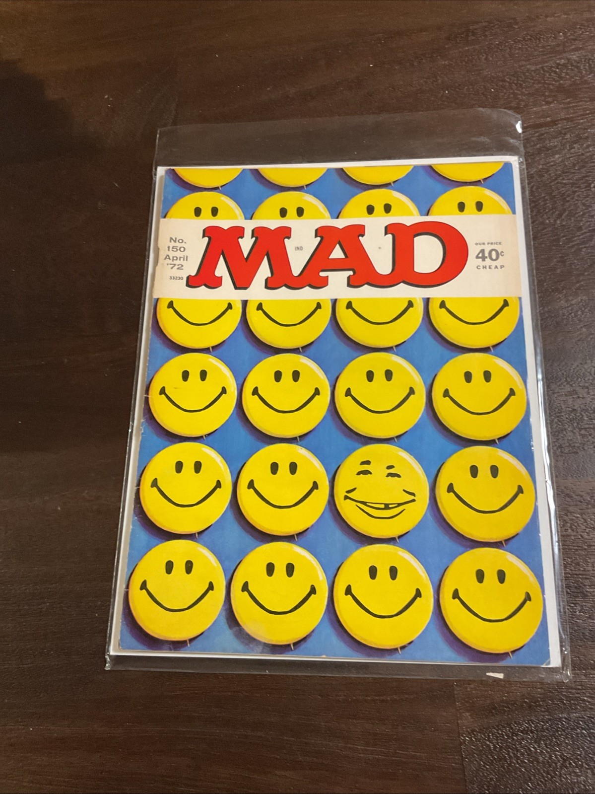 Vintage MAD Magazine 1972 #150 F-VF Smiley Face Cover, Partridge Family NO FOLDS