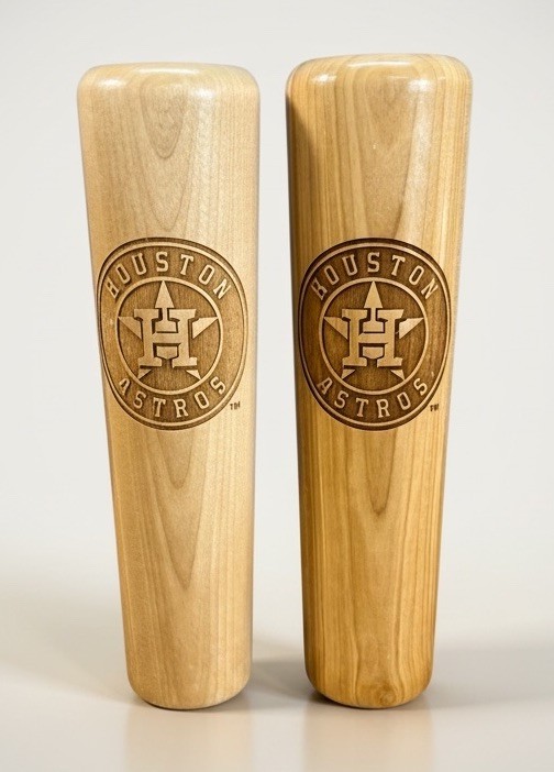 Houston Astros Dugout Mug Baseball Bat All Beverage Beer Mug Wood -Set of 2