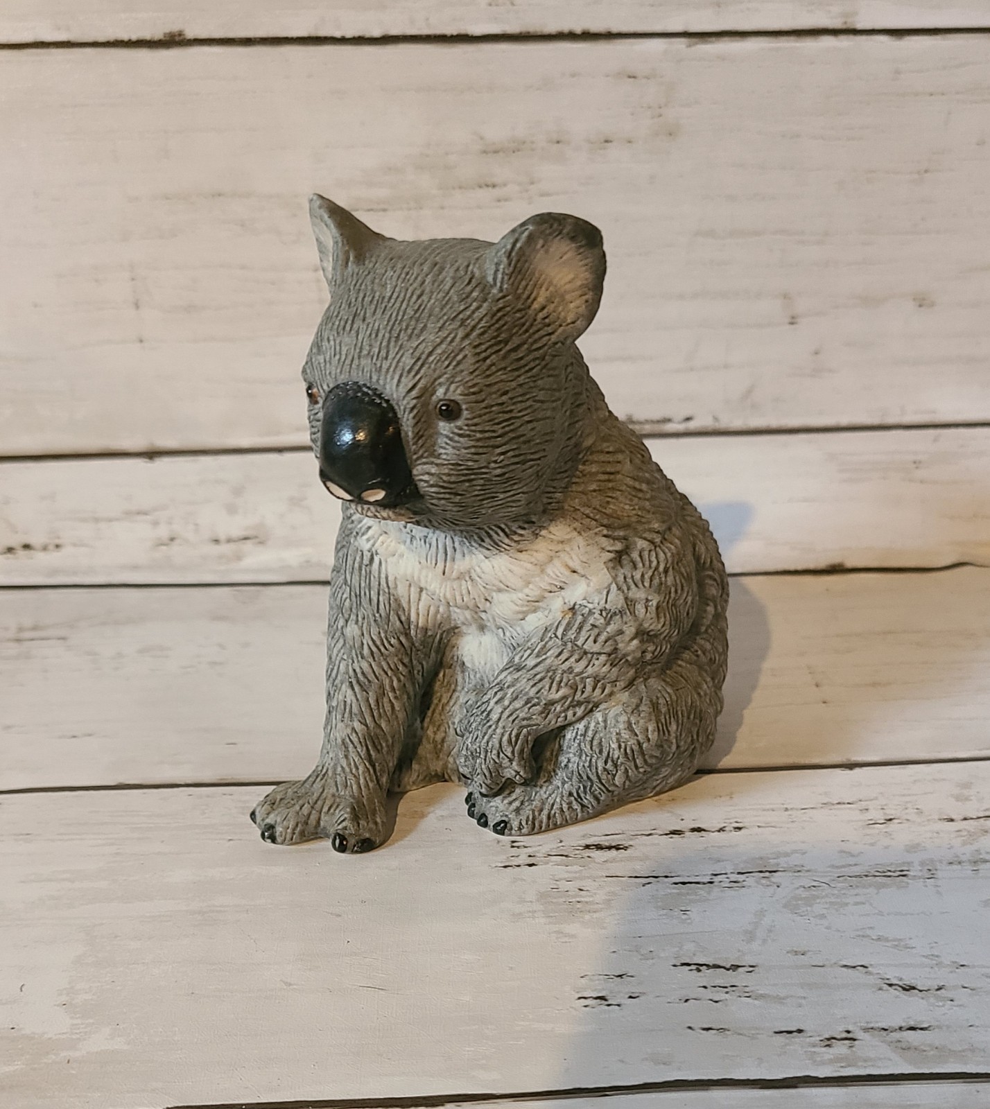 KOALA BEAR Figurine Vintage Royal Heritage Bisque Porcelain Grey 4\