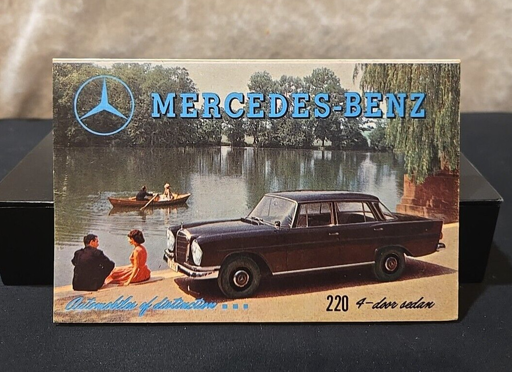 Vintage 1959 Mercedes Benz Advertising Postcard Gatefold Dealer Brochure Vintage 1959 Mercedes Benz Advertising Postcard Gatefold Dealer Brochure