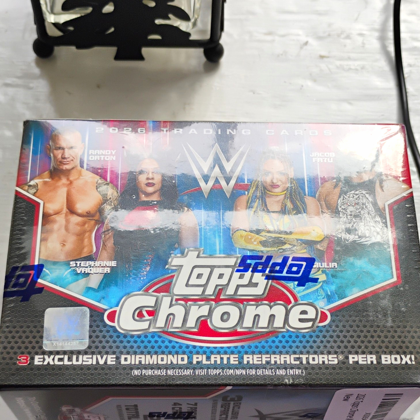 Topps 2026 Topps Chrome WWE Sealed Trading Card Box 4 Cards Refractor