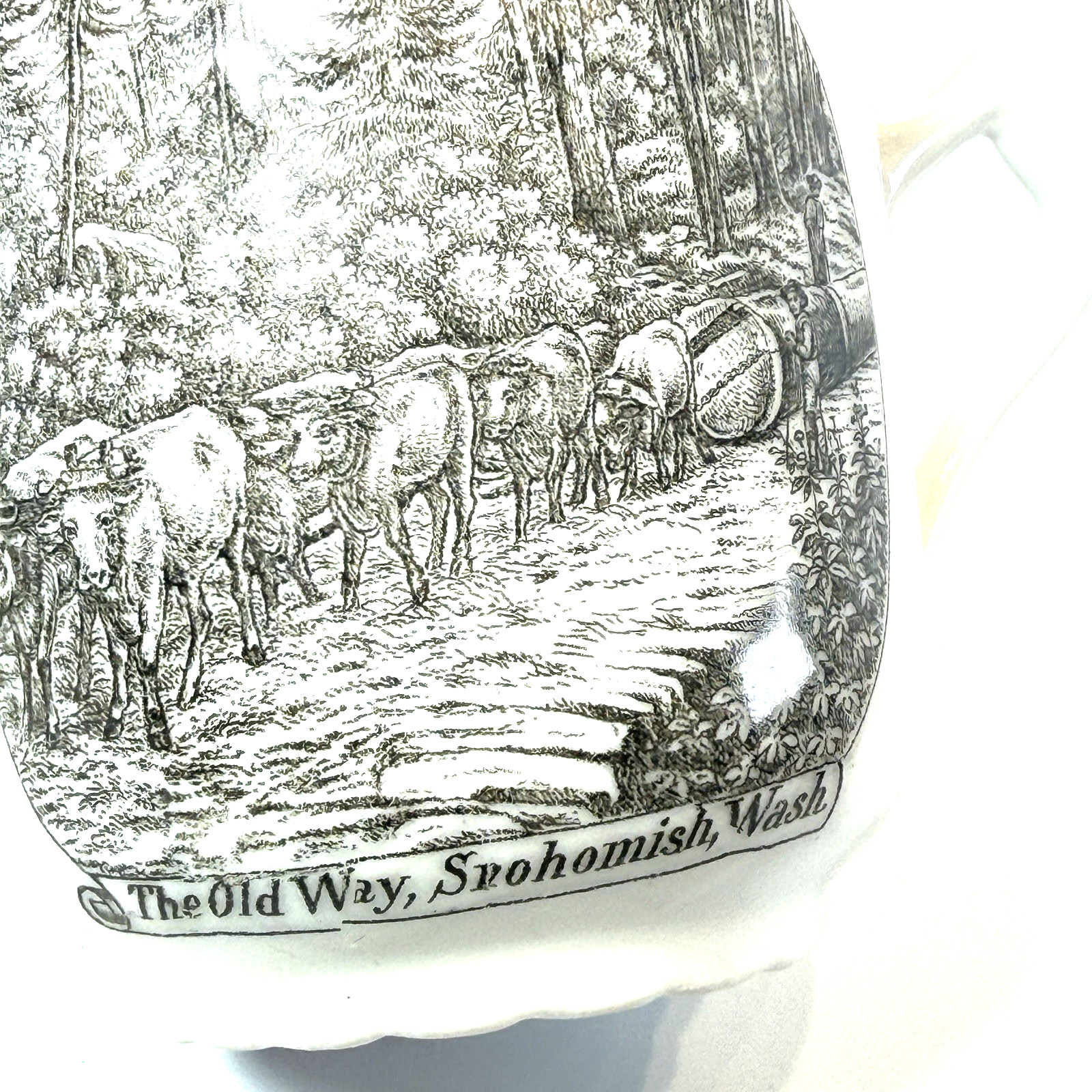 SNOHOMISH WA WASHINGTON Souvenir Art OLD WAY Tea Cup by Wheelock G.D. HORTON