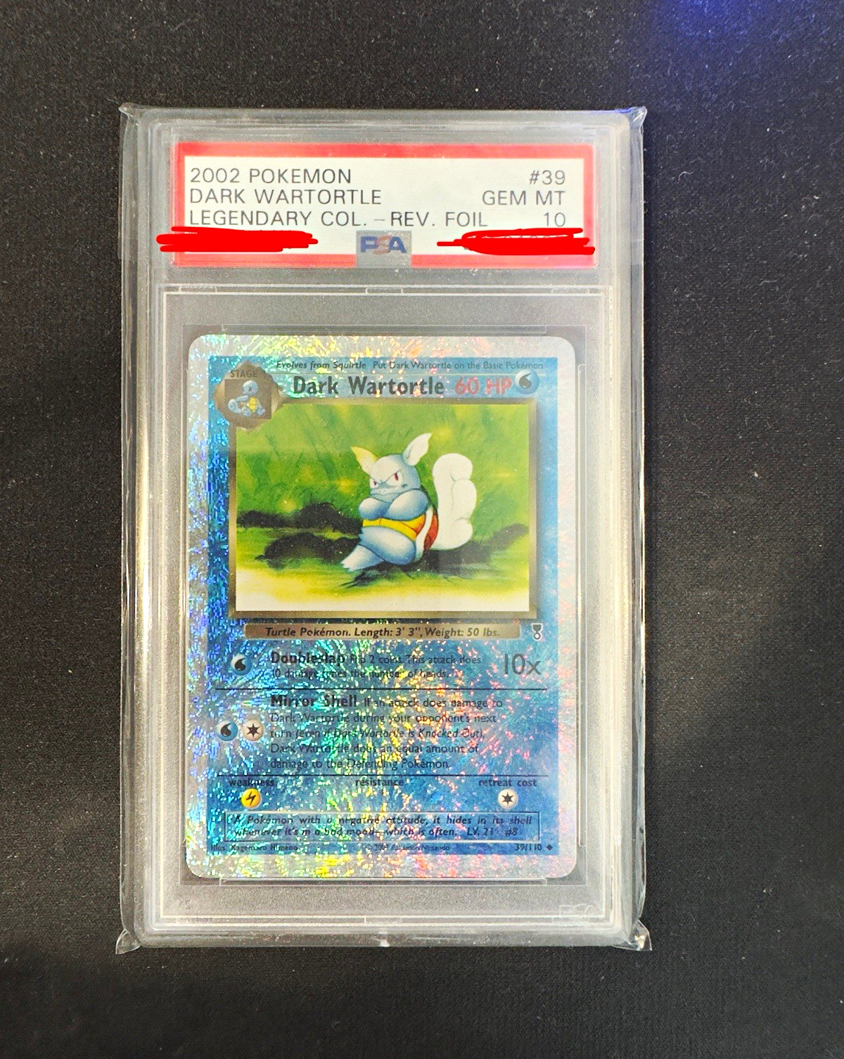 Pokémon 2002 Legendary Collection Dark Wartortle #39 Reverse Foil PSA 10 POP 39 Pokémon 2002 Legendary Collection Dark Wartortle #39 Reverse Foil PSA 10 POP 39