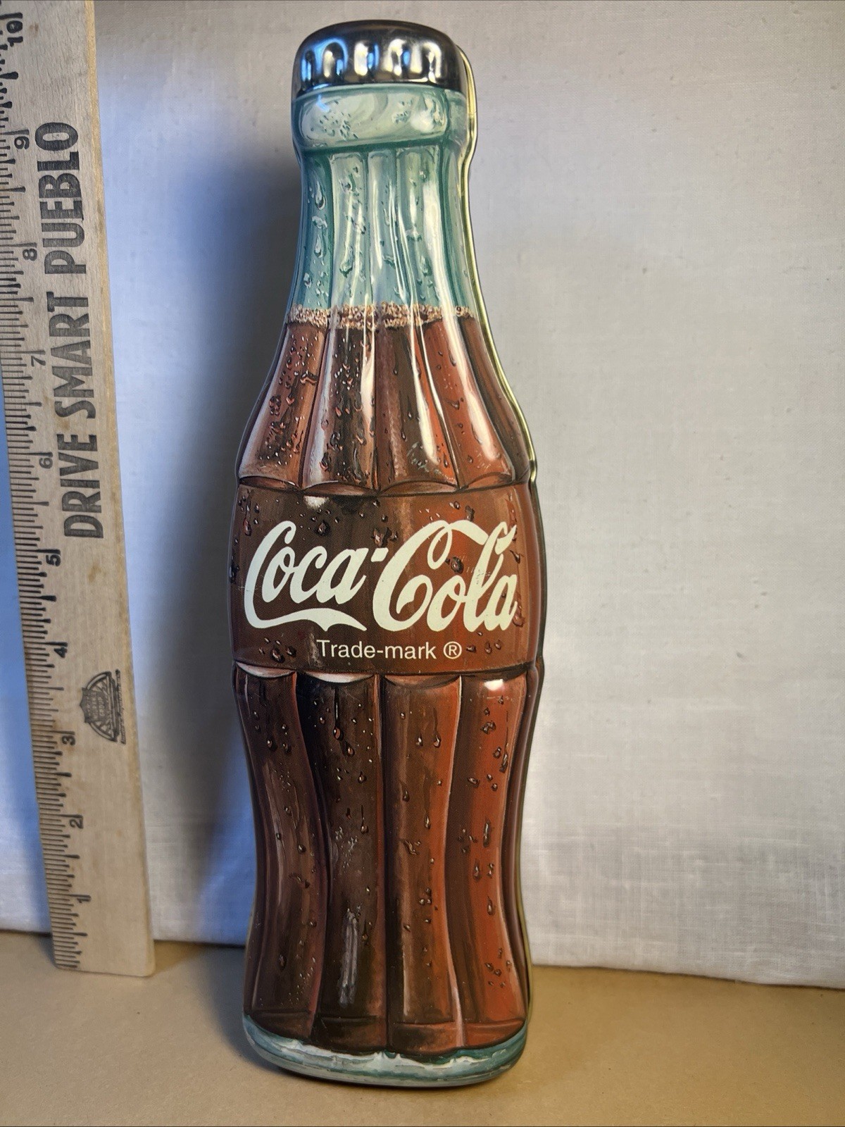 1996 Coca Cola Coke Shaped Bottle 9.5\